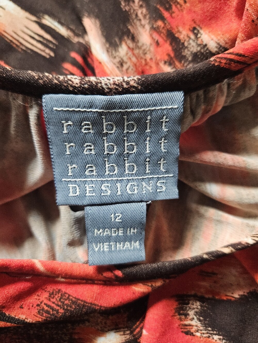 Rabbit Rabbit Rabbit Abstract Dress Size 12 - Picture 4 of 4